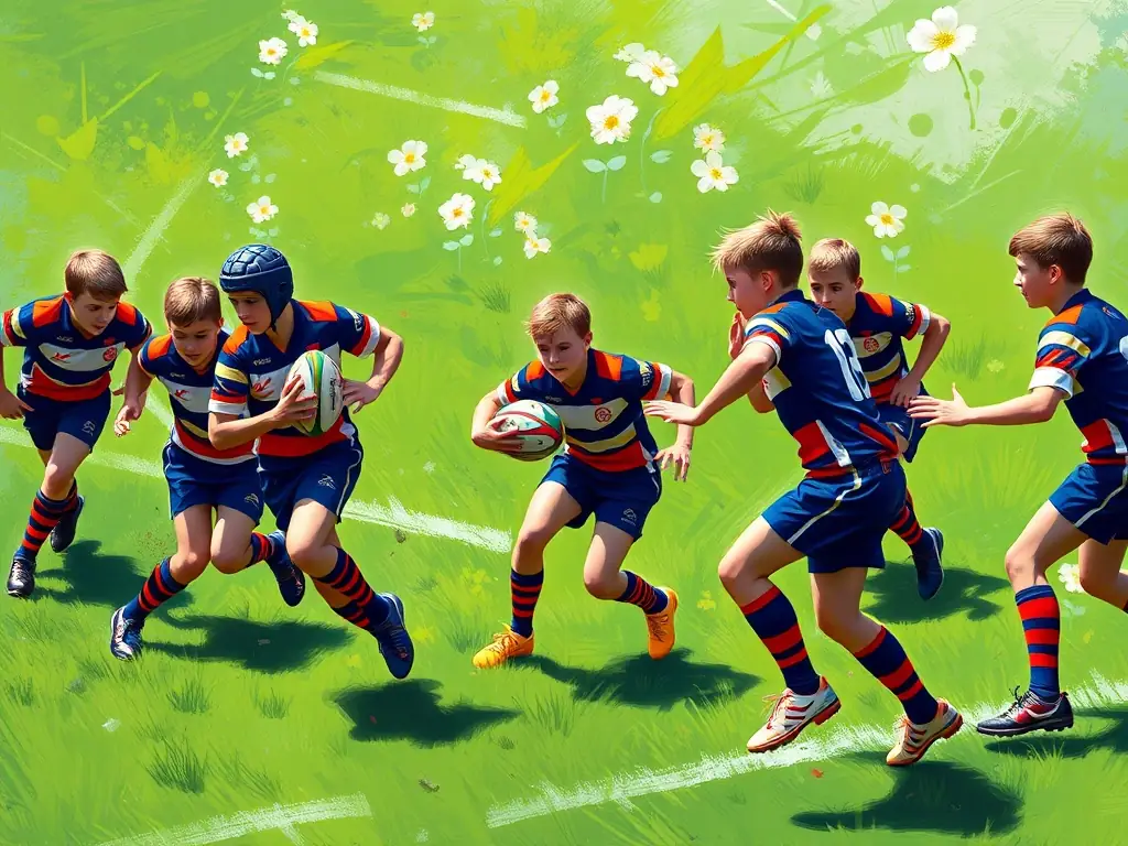 An action shot of the U14 team during a competitive match, demonstrating their skills, teamwork, and determination on the field.