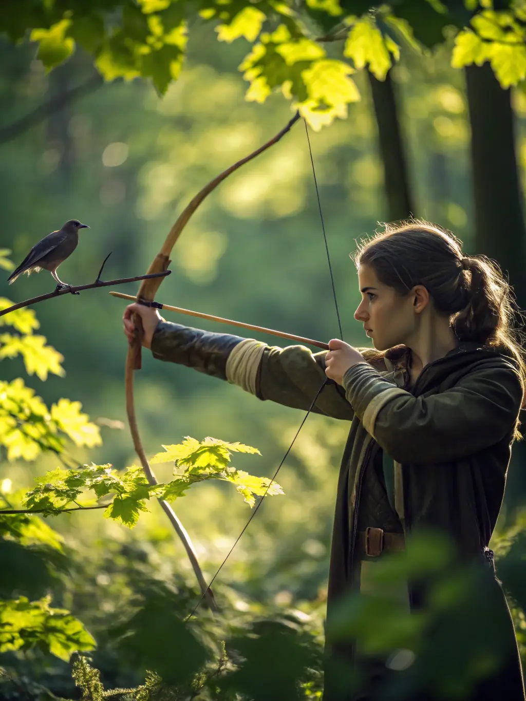 A close-up shot of an archer's hand expertly drawing back the bowstring, showcasing proper form and technique during a training session at Massilia Arc Club.